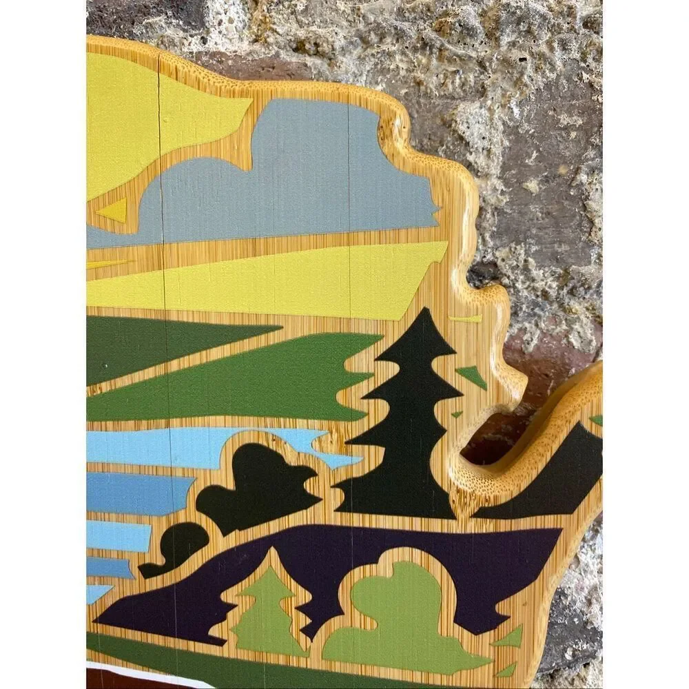 Totally Bamboo • WISCONSIN • State Decorative Colorful Hand Painted Hangable Bam